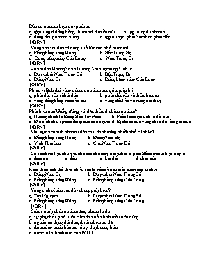 Đề trắc nghiệm thi thử số 4 Địa lí lớp 12 (Có đáp án)